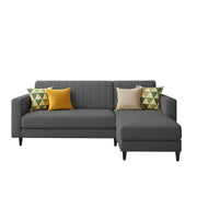 Casaliving Moris RHS 4 Seater L Shape Sofa Set for Living Room (Black) Premium Fabric Sofa Set for Living Room