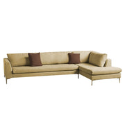 Romeio LHS 6 Seater L Shape Sofa Set for Living Room (Cream Fabric)