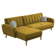 Rino LHS 4 Seater L Shape Sofa Set for Living Room (Yellow Fabric)