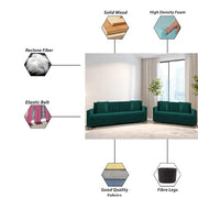 Garcia 3+2 Seater Sofa Set for Living Room (Black - Grey)