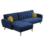 Rino LHS 4 Seater L Shape Sofa Set for Living Room (Blue Fabric)