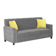 Rogelio 1 Seater Sofa Set for Living Room (Black Fabric)