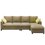 Rihan 6 Seater L Shape Sofa Set Living Room (Cream Fabric) Right Side Sofa