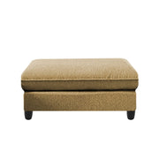 Amberlin 4 Seater Interchangeable L Shape Sofa with Ottoman for Living Room (Cream)