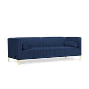 Canova 3+1 Seater Sofa Set for Living Room (Blue) Premium Velvet Fabric Sofa