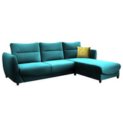 Stella RHS 4 Seater L Shape Sofa Set for Living Room (Pine) Premium Velvet Fabric Sofa