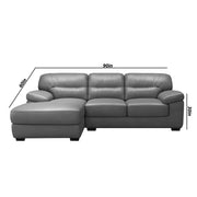 Raster LHS 4 Seater L Shape Sofa Set for Living Room (Grey) Premium Leathertte Fabric Sofa