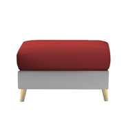 Lizel RHS 6 Seater L Shape Sofa Set with Center Table for Living Room (Maroon Grey Fabric) Premium Velvet Fabric Sofa