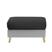Lizel LHS 6 Seater L Shape Sofa Set with Center Table for Living Room (Black Grey Fabric) Premium Velvet Fabric Sofa