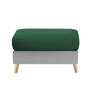 Lizel RHS 6 Seater L Shape Sofa Set with Center Table for Living Room (Green Grey Fabric) Premium Velvet Fabric Sofa