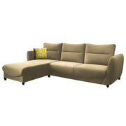 Stella LHS 4 Seater L Shape Sofa Set for Living Room (Cream) Premium Velvet Fabric Sofa