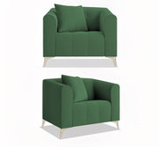 Eren 3+1+1 Seater Sofa Set for Living Room (Green Colour Fabric) Premium Fabric Sofa Set for Living Room