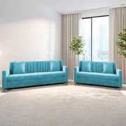 Garcia 3+2 Seater Sofa Set for Living Room (Black - Grey)