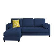 Sthone LHS 6 Seater L Shape Sofa Set for Living Room (Blue Fabric)