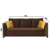 Francy 3 Seater Sofa Set for Living Room | (Turquise Fabric)