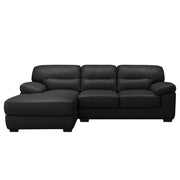 Raster RHS 4 Seater L Shape Sofa Set for Living Room (Black) Premium Leathertte Fabric Sofa