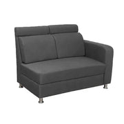 Emma RHS 6 Seater L Shape Sofa Set for Living Room (Black Fabric)
