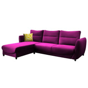 Stella LHS 4 Seater L Shape Sofa Set for Living Room (Purple) Premium Velvet Fabric Sofa