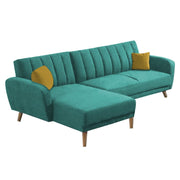 Rino LHS 4 Seater L Shape Sofa Set for Living Room (Turquise Fabric)