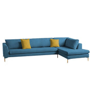 Romeio LHS 6 Seater L Shape Sofa Set for Living Room (Cream Fabric)