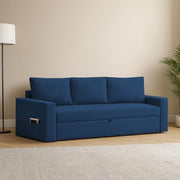 Karter 3 Seater Sofa Cum Bed for Living Room (Black Fabric) Premium Fabric Sofa
