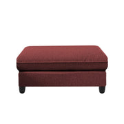 Amberlin 4 Seater Interchangeable L Shape Sofa with Ottoman for Living Room (Maroon)