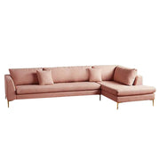 Romeio LHS 6 Seater L Shape Sofa Set for Living Room (Cream Fabric)