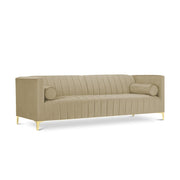 Canova 3+1 Seater Sofa Set for Living Room (Cream) Premium Velvet Fabric Sofa