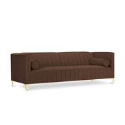 Canova 3+1 Seater Sofa Set for Living Room (Brown) Premium Velvet Fabric Sofa