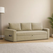 Karter 3 Seater Sofa Cum Bed for Living Room (Black Fabric) Premium Fabric Sofa