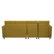 Emma RHS 6 Seater L Shape Sofa Set for Living Room (Yellow Fabric)