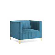 Canova 3+1 Seater Sofa Set for Living Room (Turquise) Premium Velvet Fabric Sofa