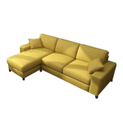 Martin 4 Seater LHS L Shape Sofa Set for Living Room (Yellow Colour Fabric)