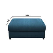 Rihan 4 Seater L Shape Sofa Set with Ottoman for Living Room (Turquise Fabric) Left Side Sofa
