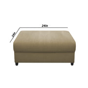 Rihan 4 Seater L Shape Sofa Set with Ottoman for Living Room (Cream Fabric) Left Side Sofa