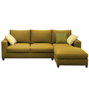 Rihan 4 Seater L Shape Sofa Set Living Room (Yellow Fabric) Right Side Sofa