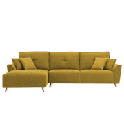 Antonio LHS 4 Seater L Shape Sofa Set for Living Room (Yellow Premium Fabric)