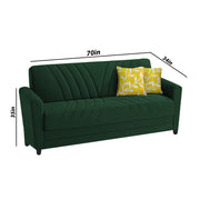 Francis 3 Seater Sofa Set for Living Room (Green) Fabric