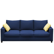 Rihan 3 Seater Sofa Set Living Room (Blue Fabric)