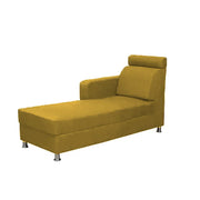 Emma RHS 6 Seater L Shape Sofa Set for Living Room (Yellow Fabric)