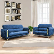 Gelio 2 Seater Sofa Set for Living Room (Black Colour) Premium Fabric Sofa