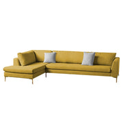 Romeio LHS 6 Seater L Shape Sofa Set for Living Room (Cream Fabric)