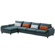 Abner 6 Seater L Shape Sofa for Living Room Color - Green | Left Side Sofa.