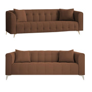Eren 3+1+1 Seater Sofa Set for Living Room (Brown Colour Fabric) Premium Fabric Sofa Set for Living Room