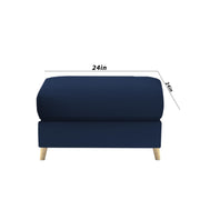 Lizel LHS 4 Seater L Shape Sofa Set with Center Table for Living Room (Blue Fabric) Premium Velvet Fabric Sofa