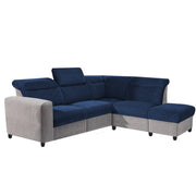 Nanzy 4 Seater L Shape Sofa Set for Living Room | Colour (Blue Grey) Right Side
