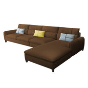 Francis 6 Seater Sofa Set for Living Room (Brown Fabric) Right Side Sofa
