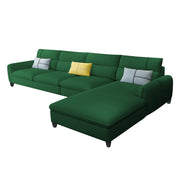 Francis 6 Seater Sofa Set for Living Room (Green Fabric) Right Side Sofa