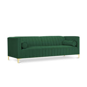 Canova 3+1 Seater Sofa Set for Living Room (Green) Premium Velvet Fabric Sofa