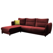 Stella LHS 4 Seater L Shape Sofa Set for Living Room (Maroon) Premium Velvet Fabric Sofa